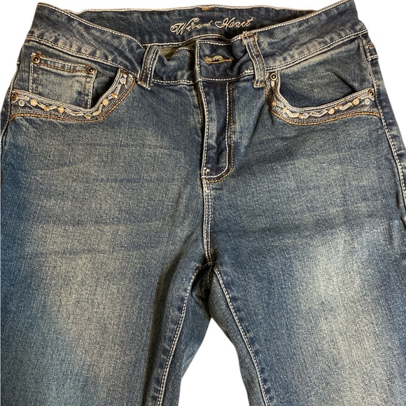 Wired Heart Blue Denim Jeans tall waist 29 - Picture 2 of 9